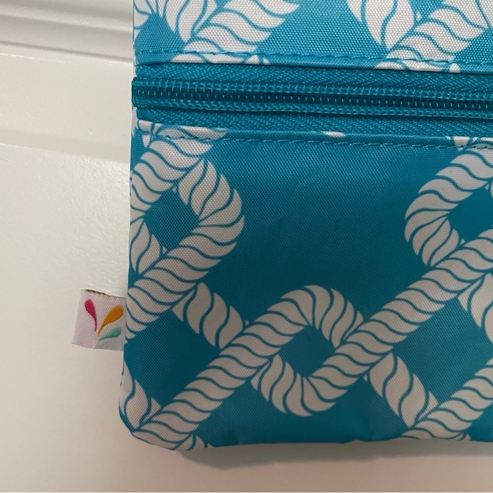 NEW For Color Crossbody Bag Purse Blue White - Picture 4 of 8
